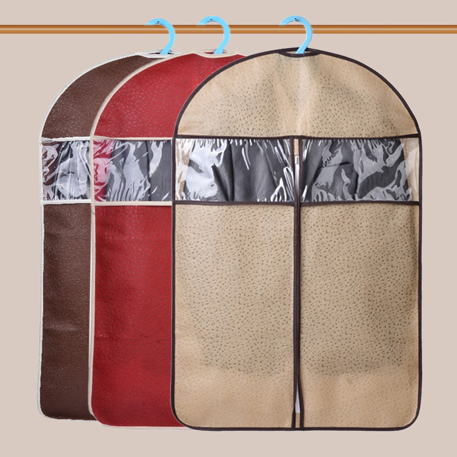 50.39"x23.62" Garment Bag for Suits & Dresses - Breathable Gusseted Clothes Storage Cover with Zippered Pocket, Hanging Wardrobe Organizer for Coats, Shirts & Travel