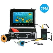 walmeck 30M Fish Finder Underwater Camera Fishing Camera 9" Color Screen 1000TVL CAM Infrared IR LED Lights Remote Control