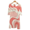 thumbnail image 6 of Abstract Pink Wavy Design Dress Summer Dresses Woman Street Style Big Size Casual Dress, 6 of 9