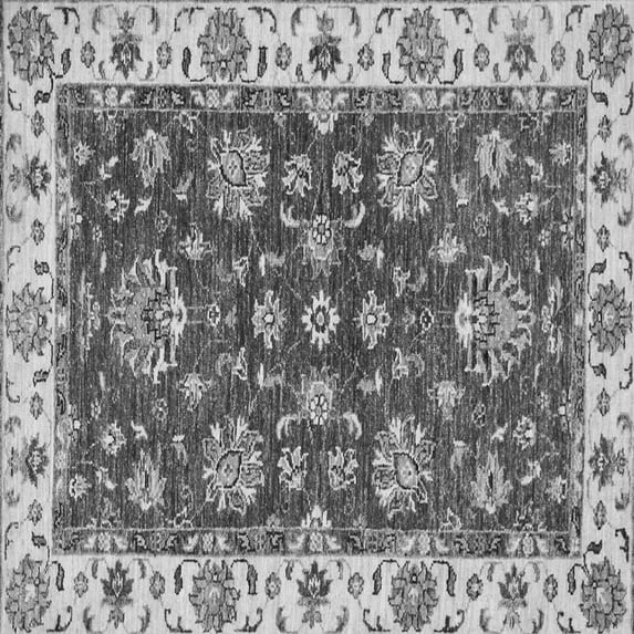 Ahgly Company Indoor Square Oriental Gray Traditional Area Rugs, 6' Square