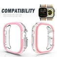 thumbnail image 2 of Compatible for Apple Watch Case 44mm Series 6/5/4/SE, Crystal Shockproof Ultra-Thin Hard PC Bumper Case All-Around Edge Protective Cover Frame[NO Screen Protector] for iWatch Accessories,Pink, 2 of 6