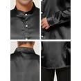 thumbnail image 6 of Lars Amadeus Men's Satin Band Collar Long Sleeve Slim Fit Solid Dress Shirts, 6 of 6