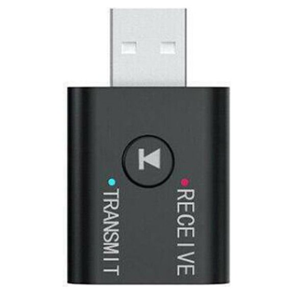 SIYTUAU Usb Bluetooth 5 0 Audio Transmitter Receiver Adapter With 3 5Mm Jack For Tv Car Stereo System Wireless Streaming Device Black Plastic Housing black