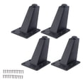 thumbnail image 2 of 12 Piezas 8Cm Patas de Metal Ajustables Patas de Mesa de Aleación de Aluminio Gruesas Pies de Sofá Cama Patas de Armario de TV-Negro, 2 of 5