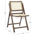 thumbnail image 3 of SAFAVIEH Couture Desiree Modern Cane Solid Folding Dining Chair, Walnut/Natural (Set of 2), 3 of 14