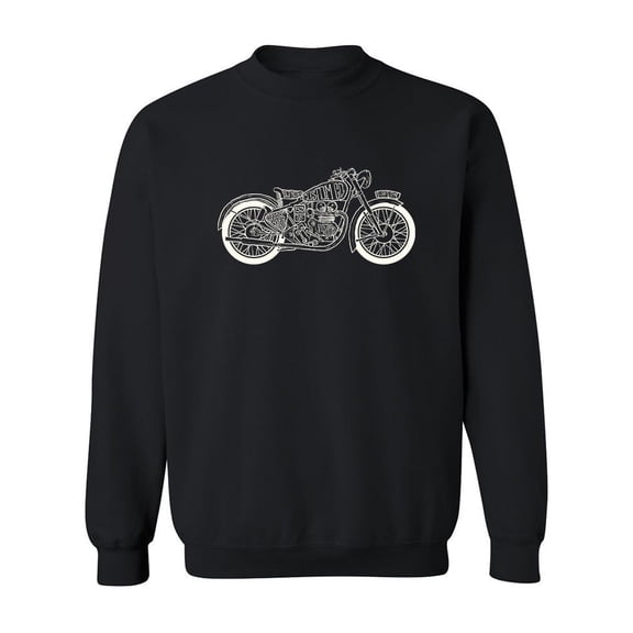 Vintage Motorcycle Design . Sweatshirt Men -Image by Shutterstock, Male Medium