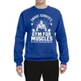 thumbnail image 2 of Dwight Schrute's Gym for Muscles Pop Culture Unisex Crewneck Graphic Sweatshirt, Royal, X-Large, 2 of 3