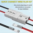 thumbnail image 3 of 2 Pack 6-10 Gauge 12V to 36V Battery Quick Connect/Disconnect with Mounting Bracket 50A Wire Harness Plug Connector Kit, 3 of 5