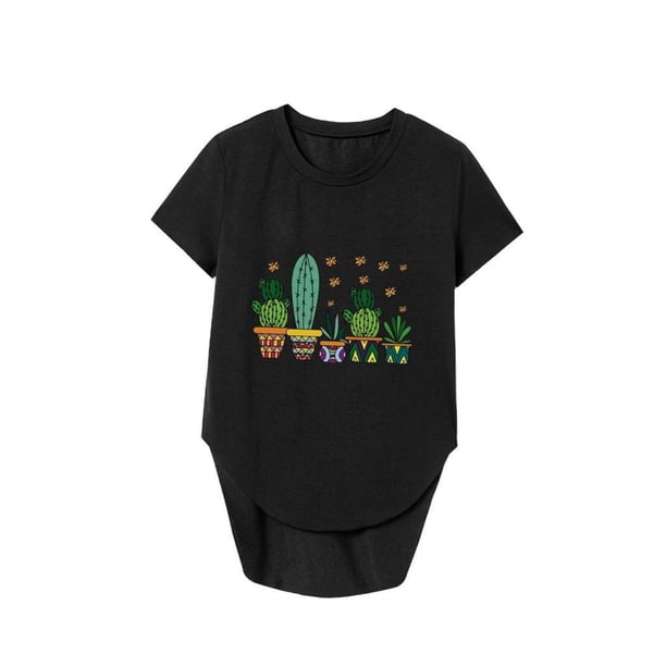 Camiseta para mujer con cuello redondo, camiseta básica informal para mujer, para playa, trabajo, oficina L