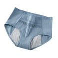 thumbnail image 2 of Puntoco Ropa interior para mujer, calzoncillos de cintura media para mujer, pantalones fisiológicos a prueba de fugas menstruales cálidos, pantalones grandes con brazos levantados y bolsillos, 2 of 5