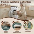thumbnail image 5 of Design&I 4'x6' Washable Area Rug Fishing Bass Wildlife Angler Lake Lure Border Hunting for Home Office, Under Desk, Snag-Free Skid-Resistant Medium, 5 of 7
