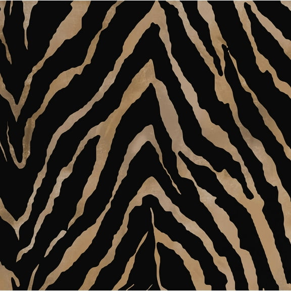 S4Sassy Animal Print Wallpaper - Removable Walls Covering, 25" x 120" Self-Adhesive Vinyl Wall Paper, Decorative Wallwrap, Easy DIY Walls Covering For Bedroom, Living Room, Living Spaces - Black