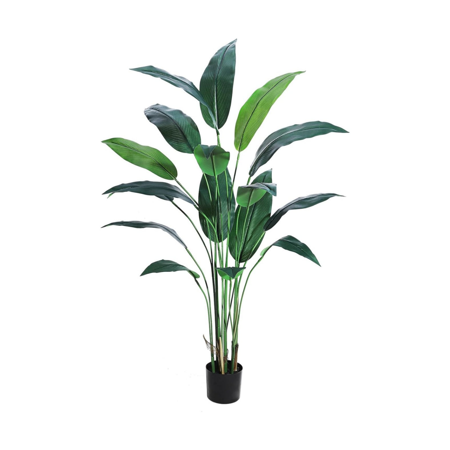 1/2 Pack Artificial Bird of Paradise Plant 6/7FT Fake Palm Tree for Indoor Outdoor Modern Decor Faux Plants for Home Office Perfect Housewarming Gift with Trunks Faux Leaves