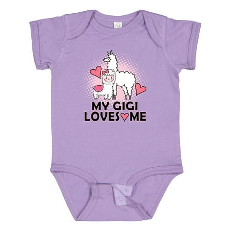 

Inktastic My Gigi Loves Me Llama Gift Baby Girl Bodysuit
