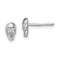 thumbnail image 1 of 925 Sterling Silver Skull Stud Earrings Holiday, 1 of 5