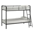 thumbnail image 3 of Chelsea Lane Elise Twin over Twin Modern Metal Bunk Bed with Ladder, Black, 3 of 7