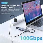 8-in-1 USB C Hub, 4K USB C To HDTV Hub, Type C Adapter, Dock Dongle, USB-C Hub with 4K HDMI, Ethernet, USB 3.0 & SD/TF Card Reader