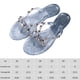 thumbnail image 2 of Zapatos de gelatina con tachuelas chanclas con sandalias de tanga con lazo diapositivas de moda para mujer, 2 of 6