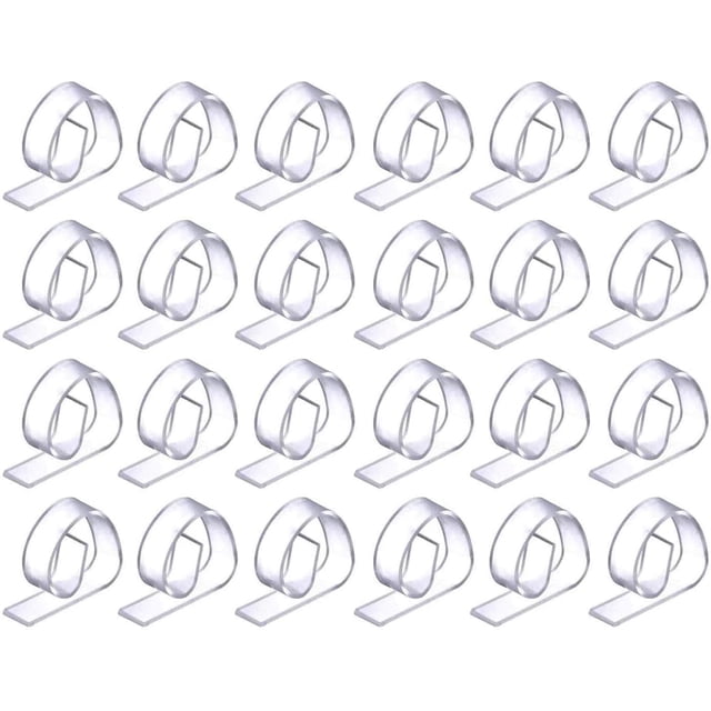24 piezas Clips de plástico para mantel Clips transparentes para mantel Clips de soporte para fiesta Picnic