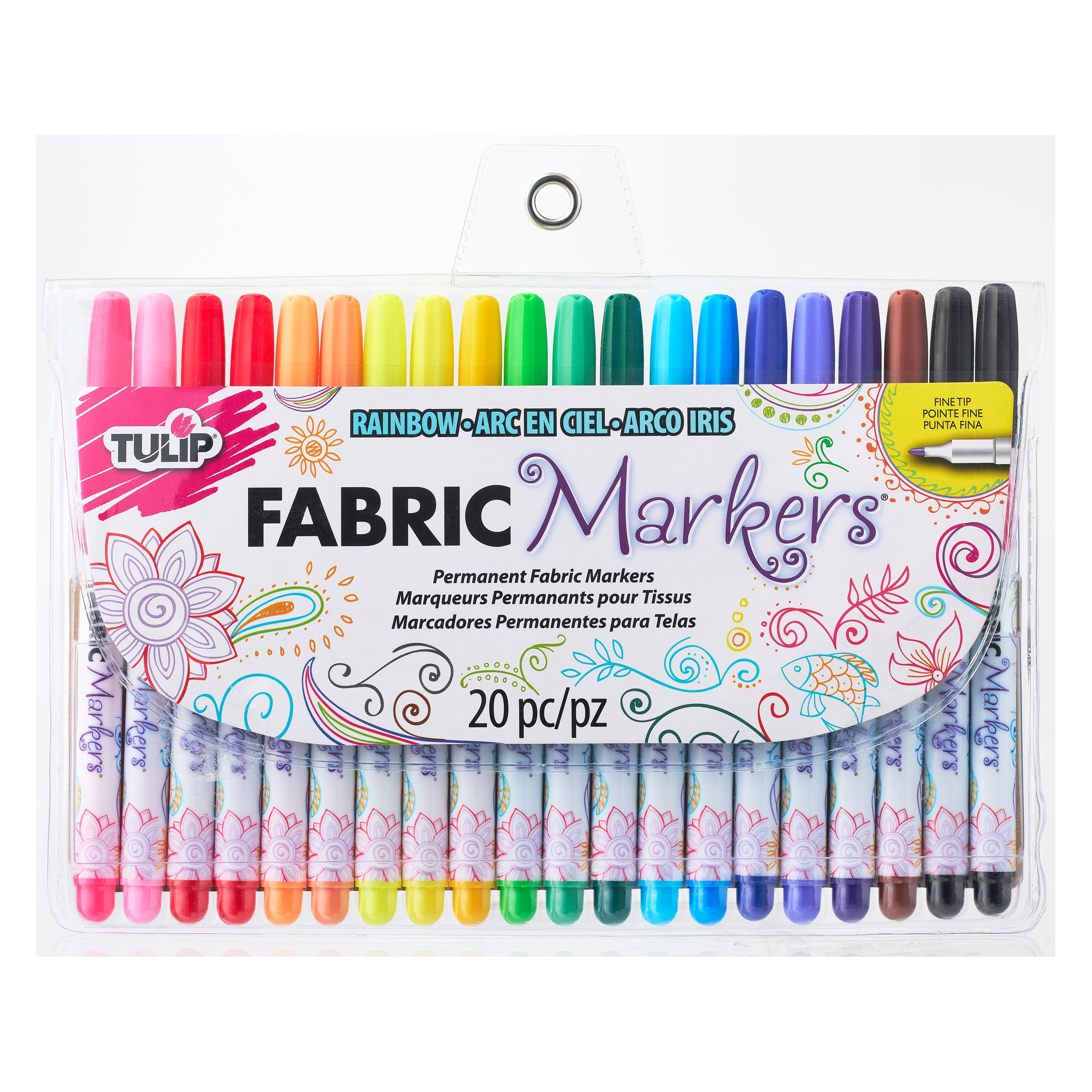 Tulip Fabric Markers Fine Writers, 12 Packs: 20 ct. (240 total)