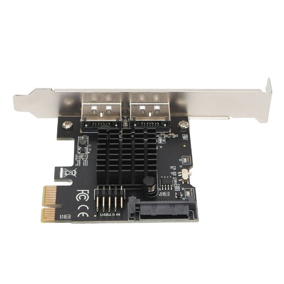 PCIe To 2,Port Power ESATA Expansion Card, 6Gbps, Hot Swap, Plug  Play, PCIe 1x/4x/6x/16x Compatible