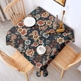 thumbnail image 2 of Pioneer Flower Floral Print Pattern Square Tablecloth,Waterproof Square Table Cover,Wipeable Spillproof Washable Table Cover for Home Kitchen Party Decor 52"x52"(132x132cm), 2 of 6