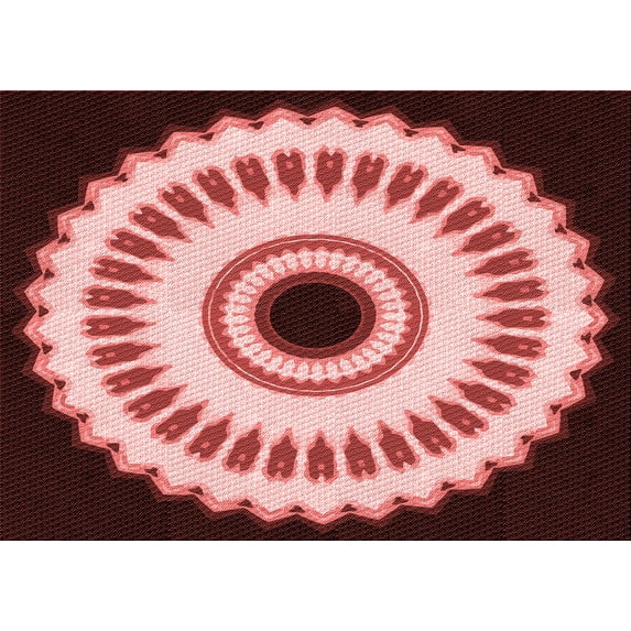 Ahgly Company Machine Washable Indoor Rectangle Transitional Pastel Pink Area Rugs, 8' x 10'