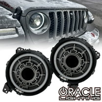 Oracle Light 5839111 Bi-LED Projector Headlights for Jeep Wrangler JL & Gladiator JT- Heated Lens Fits select: 2018-2019 JEEP WRANGLER UNLIMITED, 2021 JEEP WRANGLER UNLIMITED SPORT