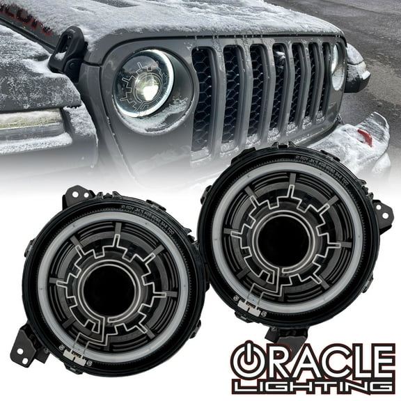 Oracle Light 5839111 Bi-LED Projector Headlights for Jeep Wrangler JL & Gladiator JT- Heated Lens Fits select: 2018-2019 JEEP WRANGLER UNLIMITED, 2021 JEEP WRANGLER UNLIMITED SPORT