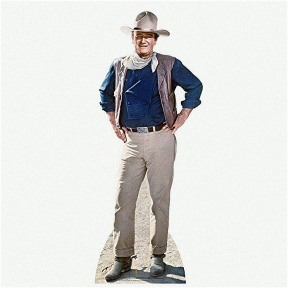 Héros de l'Ouest Sauvage: John Wayne Découpe de Cowboy Grandeur Nature - 74x28" Standup
