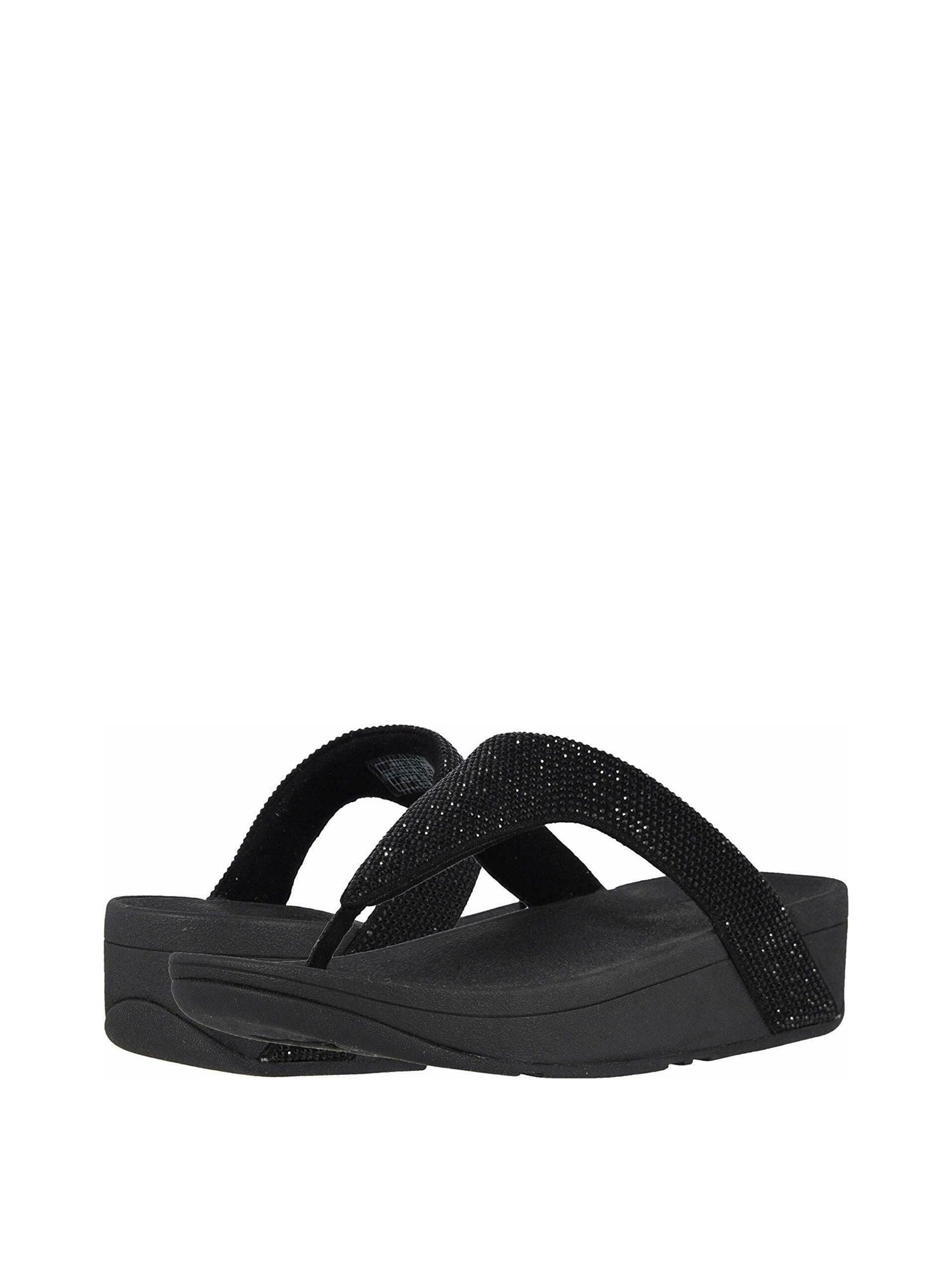 walmart womens black flip flops
