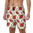 thumbnail image 2 of Uemuo Rose Flowers Pattern Mens Swim Trunks Quick Dry Board Shorts with Mesh Lining, Stretch Beach Shorts Quick Dry No-Chafing Board Shorts-Large, 2 of 9