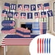 thumbnail image 1 of Set de Suministros para Fiesta Del Día de La Independencia con La Bandera de Ee. Uu. | Vasos, Platos, Cubiertos y Mantel Desechables | Vajilla Patriótica Multicolor para El 4 de Julio, Día Del Trabaj, 1 of 6