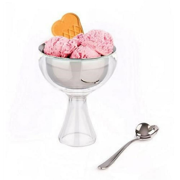 Alessi AMMI01S-AZ Big Love Ice Cream Bowl with Spoon, Blue