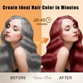 thumbnail image 4 of Wine Red Hair Dye Shampoo 3 in 1, Long-lasting & Natual Hair Color Shampoo, Shampoo Hair Dye Effect in Minutes with Hair Masks, Gifts for Men Women 500ml, 4 of 8