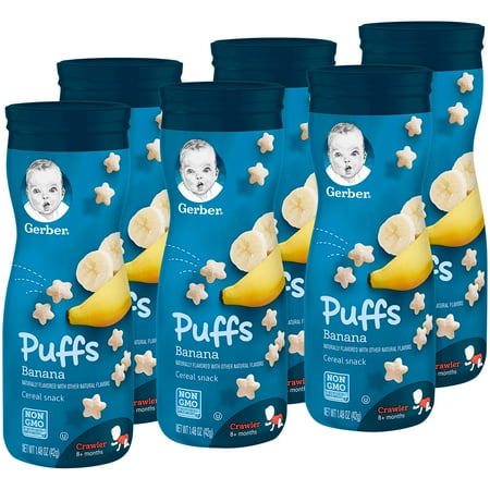 Gerber Graduates Puffs, Banana, 1.48 oz (Pack of 6)