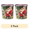 (2 pack) Great Value Classic Santas Popcorn Tin