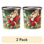 (2 pack) Great Value Classic Santas Popcorn Tin