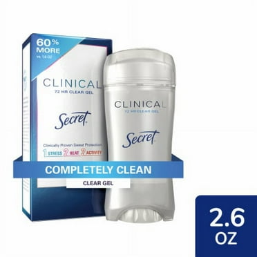 2X - Secret Clinical Strength for Women Antiperspirant Deodorant Clear Gel Completely Clean
