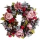 thumbnail image 1 of Corona de flores de peonía artificial,Coronas de primavera de peonía para puerta de entrada, coronas de verano de rosas exteriores,Decoraciones de puerta de entrada, decoración de pared, 1 of 5