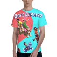 thumbnail image 5 of Men Women Bob's Burgers Shirts Short Sleeve Cosplay Adults Anime T-Shirts Crew Neck 3D Printed Tee Tops, 5 of 8