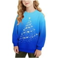 thumbnail image 2 of Favoffer Toddler Girls Christmas Sweatshirt Kids Santa Claus Elk Bear Shirt Xmas Hoodie Cotton Long Sleeve Tops for 1-15Y, 2 of 7