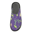 thumbnail image 3 of Fuzzy Slippers Women and Men Non-slip Fuzzy Flat Slippers House Bedroom Slippers for Adult Butterflies and Swirls Pattern, 3 of 9