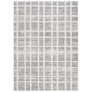 SAFAVIEH Martha Stewart Lucia Shag Area Rug, Dark Grey/Ivory, 9' x 12'