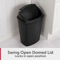 thumbnail image 5 of Sterilite Kitchen Trash Can, 7.5 Gallon Plastic Garbage Bin with Swing Top Lid, Black, 5 of 8