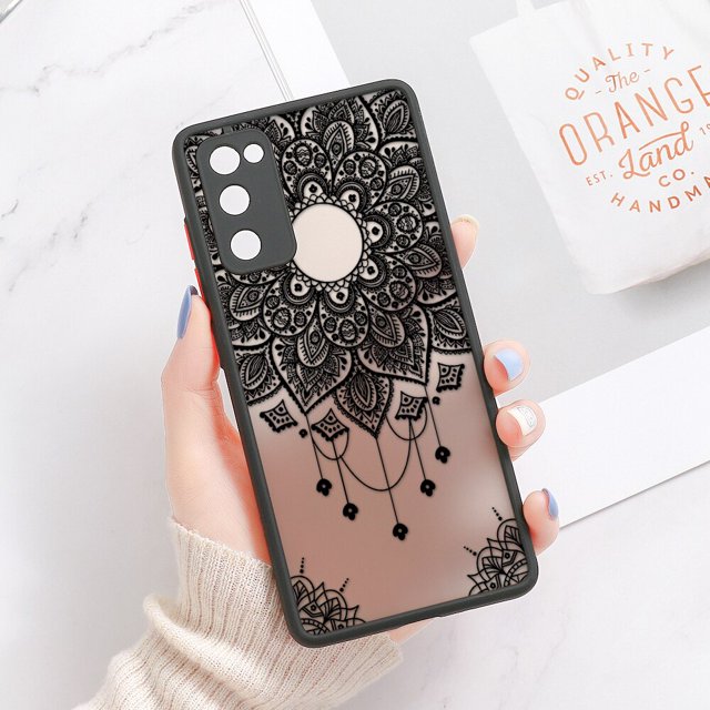 Funda de Mandala para Samsung S20 FE, carcasa dura mate para Samsung Galaxy S23 Ultra S22 S21 FE A53 5G A33 A13 A54 A34 A52 A12 Fivean unisex