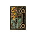 thumbnail image 2 of Metal Wall Art Decor, Retro Wrought Iron Sheet Painting for Living Room Bedroom, Easy Hang Waterproof Sunproof Wall Hanging(A), 2 of 4