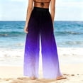 thumbnail image 6 of Gymvis Women's Boho Chiffon Beachwear Cover-up Pants - Lightweight Sun Protection Wide-leg Swim Coveralls, 6 of 7