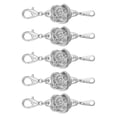 thumbnail image 1 of 5 Pieces Rose Locking Clasp Necklace Clasp Closures Bracelet Crafts Closure DIY Style D, 1 of 9