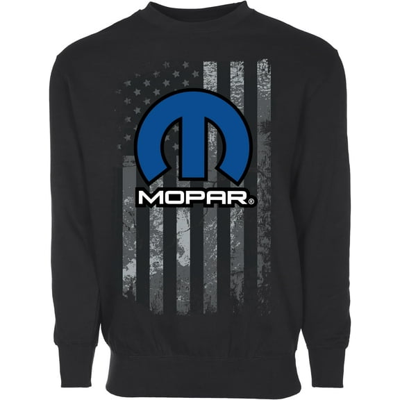 JH Design Men’s Mopar Parts Logo Flag Pullover Crewneck Sweatshirt Sm-3X